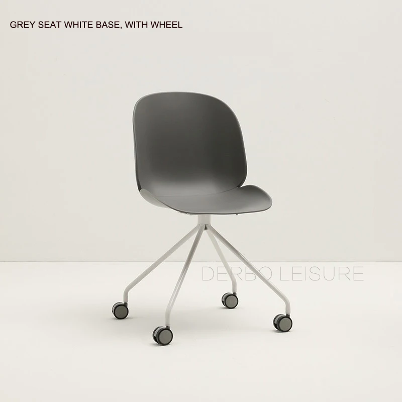 grey seat white base with wheel