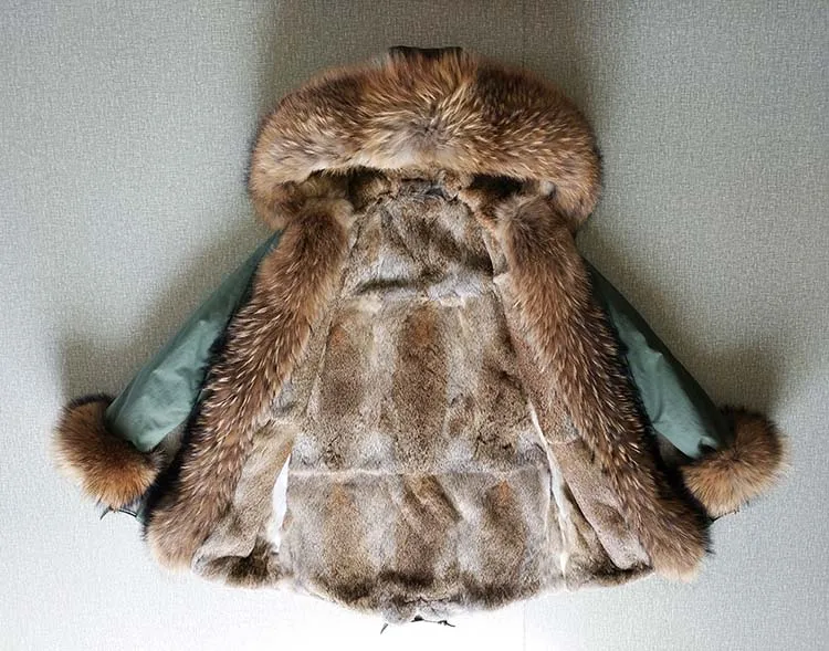 Меховое зимнее пальто Женская Куртка парка Толстая теплая натуральная подкладка из натурального кроличьего меха воротник из лисьего меха капюшон шарф съемная верхняя одежда