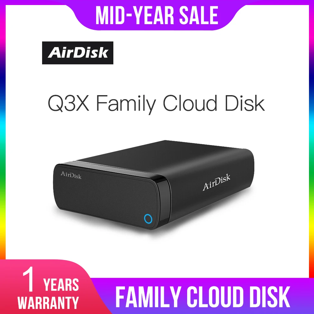 Airdisk Q3X мобильный сетевой жесткий диск USB3.0 NAS семейный облачный накопитель 3 5