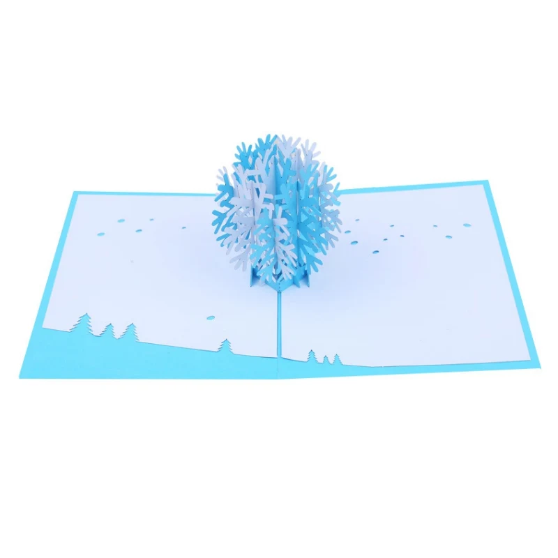  Snowflake design 3D pop-up Christmas card holiday cards holiday invitation envelope - 4000029275661