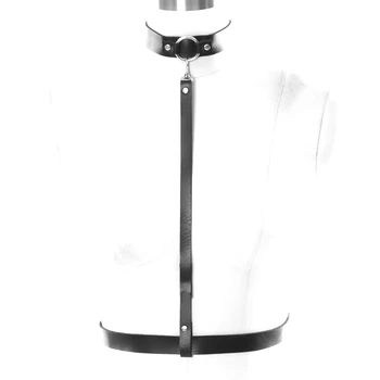 

Black Pu Body Leather Harness Sexy Cage Bra Belt Lingerie Fetish for Women Bondage Caged Bralette Rave Festival Dance Underwear