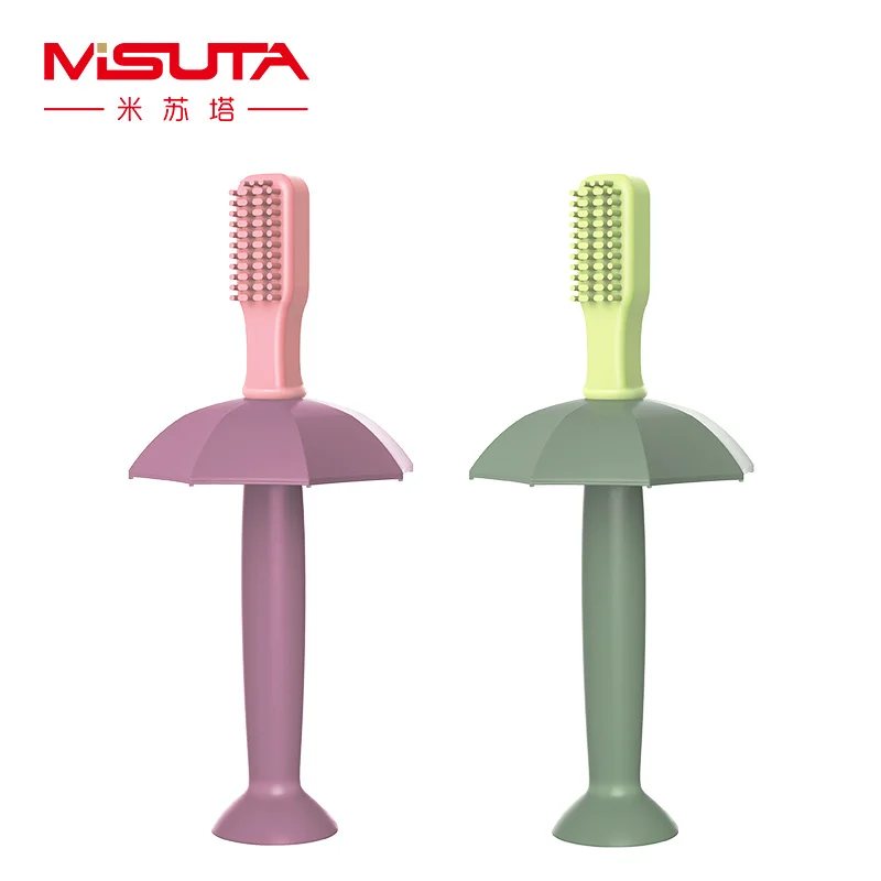 

Baby Silicone Toothbrush Dental Care Childen Training Toothcomb Teething Teether Soft Tooth Brush
