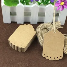 200 шт крафт-ценники подвесные+ Струны Ручной Работы Подарочная бирка Ретро Упаковка Этикетки Свадебная вечеринка благодарственные открытки для ювелирных изделий/рукоделия