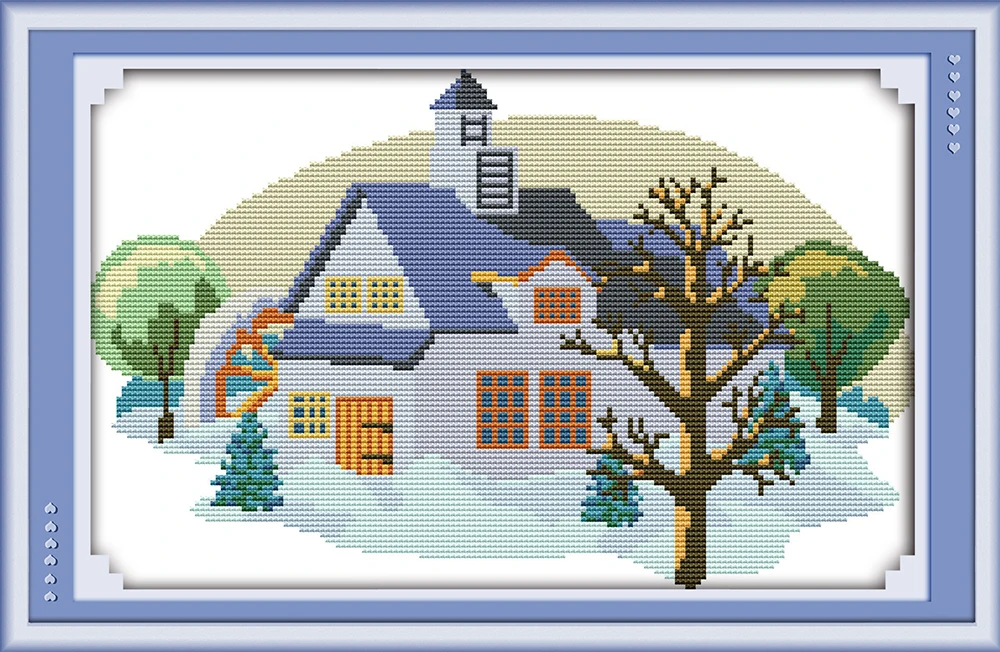 Everlasting love Winter wonderland китайские наборы для вышивки крестом экологический хлопок с печатью DIY новогодние украшения для дома