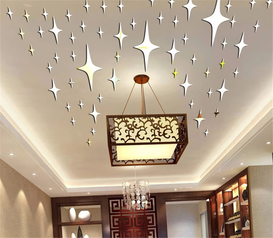 2017 New Vinilos Paredes Wall Stickers Adhesive Tape Ceiling Mirror