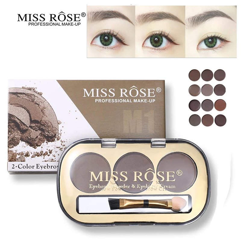 Miss Rose 3 цвета тату воск для бровей + пудра палитра макияжа 3D оттенок натуральный