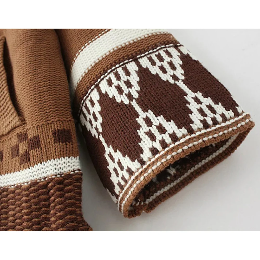 2017 chic boho winter knitted women sweater pullovers ethnic embroidered Nine point sleeve loose Hippie Bohemia Hooded sweaters
