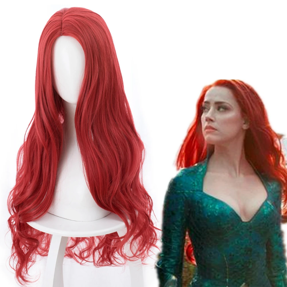 Mera Heard 映画のコスプレウィッグ アトランティスクイーン 赤い髪 琥珀色 Movie Tv Costumes Aliexpress