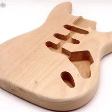 Один кусок дерево окуме ST электрогитары тела без моста rout натурального цвета