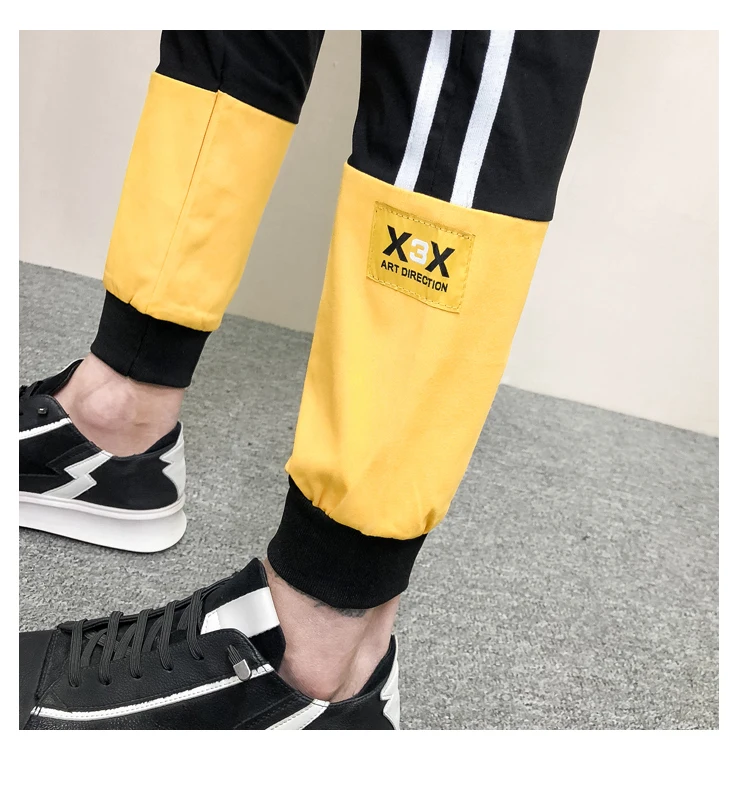 VOGUELEO/Новинка года; стильные модные повседневные свободные брюки-карандаш; летние мужские брюки длиной до щиколотки; брюки на завязках