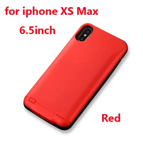 Чехол для зарядного устройства для iPhone X XS Max XR 6 6 s 7 8 3000/4000/5000mAh power Bank зарядный чехол для iPhone X XS 8 7 6 6 s Plus - Цвет: XS Max  Red