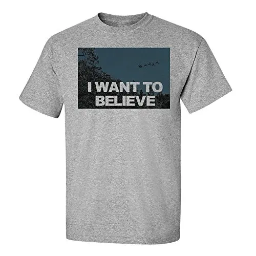 font b Custom b font Fit Graphic Tees Santa Claus I Want To Believe Short