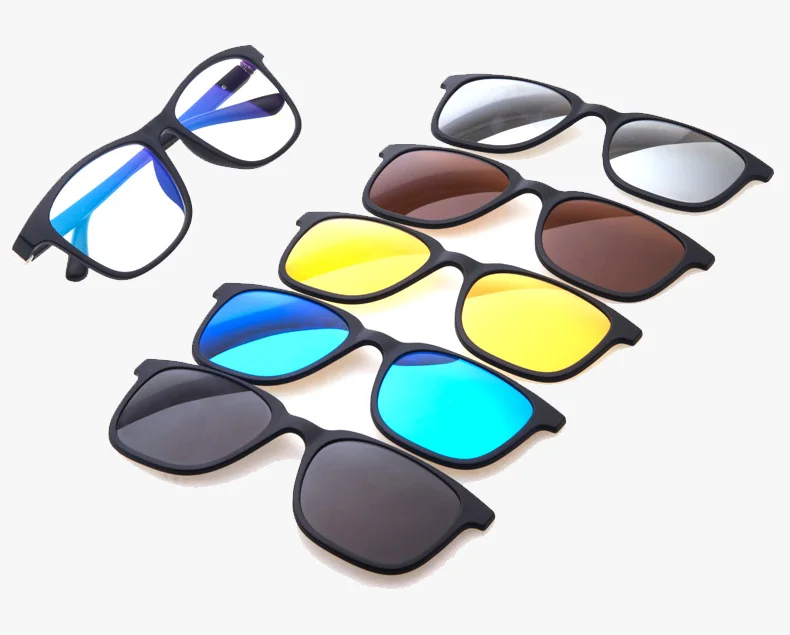 Синий свет блокирующие очки+ клип на ночной версии очки легкие модные защитные антибликовые вождения солнцезащитные очки