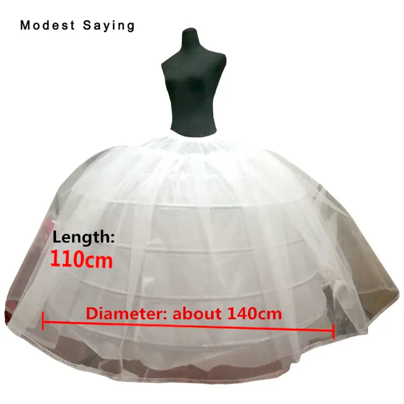 

High Quality 6 Hoops Petticoats Underskirt For Big Ball Gown Wedding Dresses 2018 Bridal Gowns Wedding Accessory Crinoline jupon