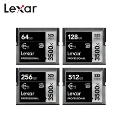 Lexar CF карта 128 GB компактный адаптер для флэш-карт 256 GB 525 МБ/с. 3500X карты памяти 512 GB Профессиональный Камера карты 64G