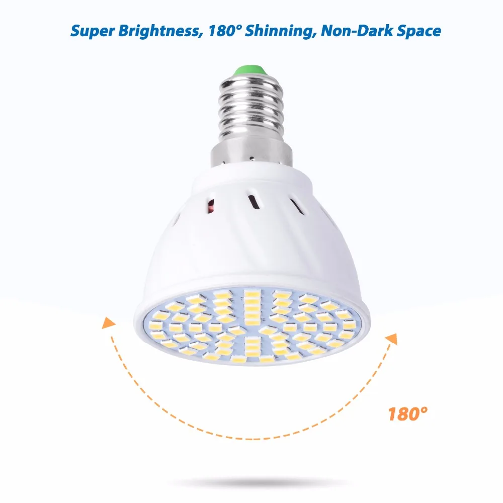 10PCS GU10 Led Bulbs 220V E27 LED Lamp E14 Spotlight GU5.3 Ampoule B22 Spot Light 48 60 80leds Corn Bulb gu10 Bombillas SMD 2835