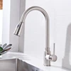 Kitchen Faucets Silver Single Handle Pull Out Kitchen Tap Single Hole Handle Swivel 360 Degree Water Mixer Tap Mixer Tap 408906 ► Photo 3/6