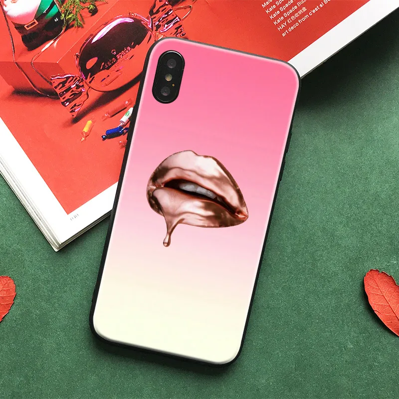 

Colorful Lips Fashion Soft Silicone TPU Phone Case Cover Shell For Apple iPhone 5 5s Se 6 6s 7 8 Plus X XR XS MAX