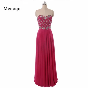 

Simple Design Elegant Evening Dresses A line Chiffon Beaded Long Elegant Women Dress Evening 2020 Real Photo vestido longo festa