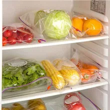 10 шт./компл. многоразовый свежий мешок на молнии замораживание и нагревание пластиковый для хранения еды мешок универсальный вакуум сохранение герметичный мешок