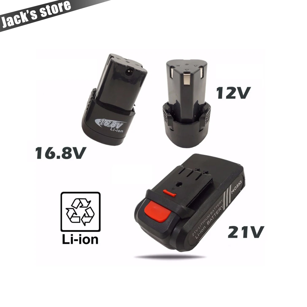 12v/16.8v/21v Rechargeable Lion Battery For Cordless Drill Tool Parts AliExpress
