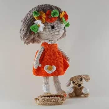 

crochet toys amigurumi doll girl model number XG041225
