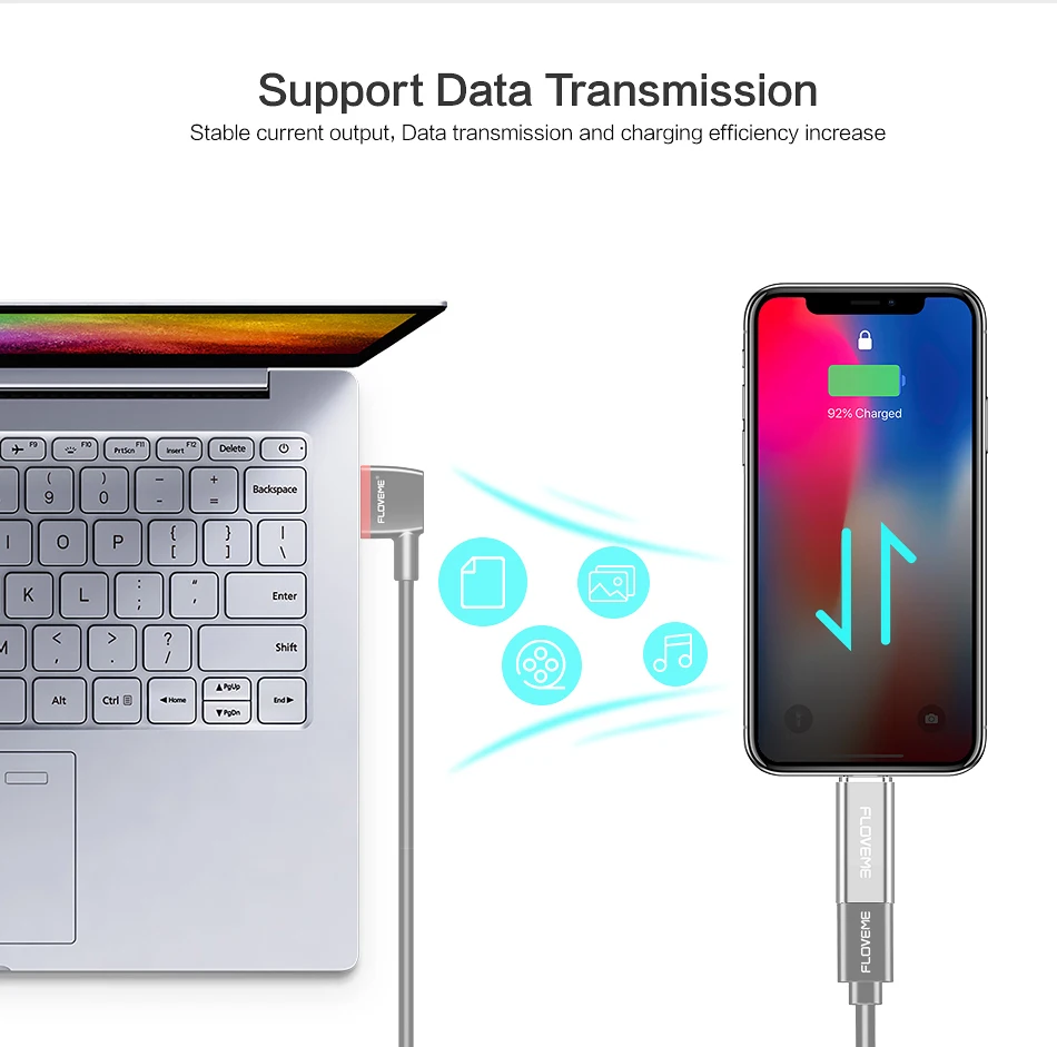 FLOVEME Магнитный OTG адаптер Женский Micro USB-Type C/для Apple iPhone/Micro Мужской адаптер разъем Micro USB для USB-C