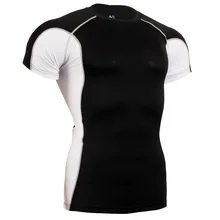 Мужские компрессионные облегающие футболки от известного бренда для бега, одежда для фитнеса, быстросохнущая Спортивная футболка для фитнеса, размер S-4XL