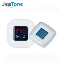 JeaTone беспроводной дверной колокольчик функция контроля температуры 1 Открытый передатчик+ 1 внутренний приемник дверного звонка 36 мелодия