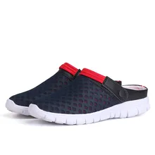 Новые стильные мужские тапочки повседневная обувь черного и темно-синего цвета Нескользящие шлепанцы для ванной летние сандалии мужские вьетнамки на мягкой подошве 10