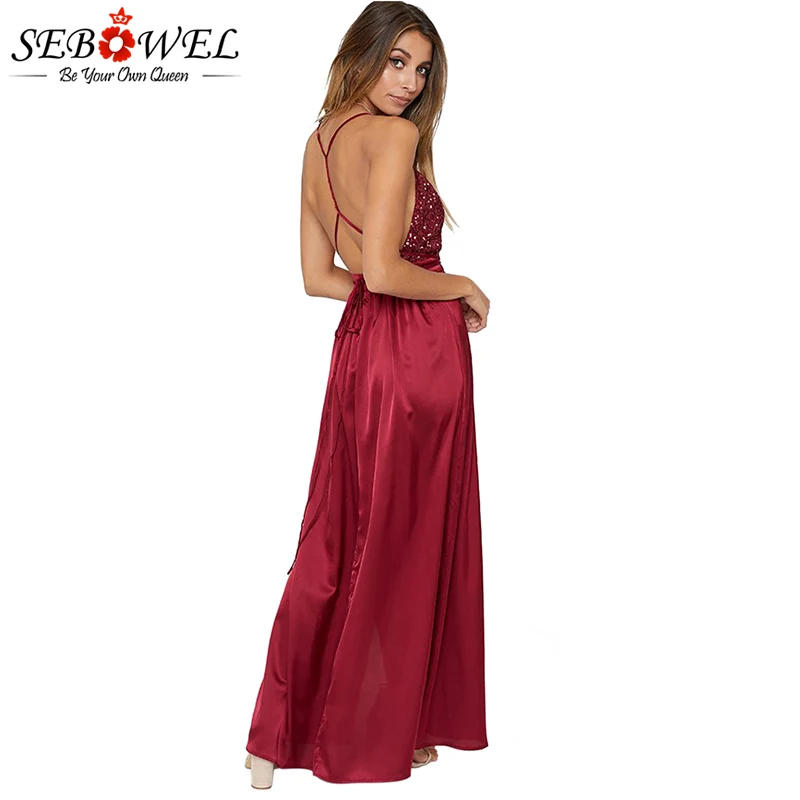 Burgundy-Sequined-Silky-Maxi-Party-Dress-LC610565-3-2 