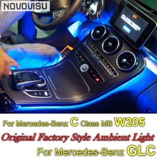 Per Mercedes Benz C MB W205 GLC 2014 ~ 2019 Cruscotto NOVOVISU Interni OEM Originale Della Fabbrica Luce Ambiente Atmosfera avanzata