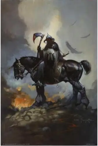 

DEATH DEALER - FRAZETTA ART FANTASY SILK POSTER Decorative Wall paint 24x36inch
