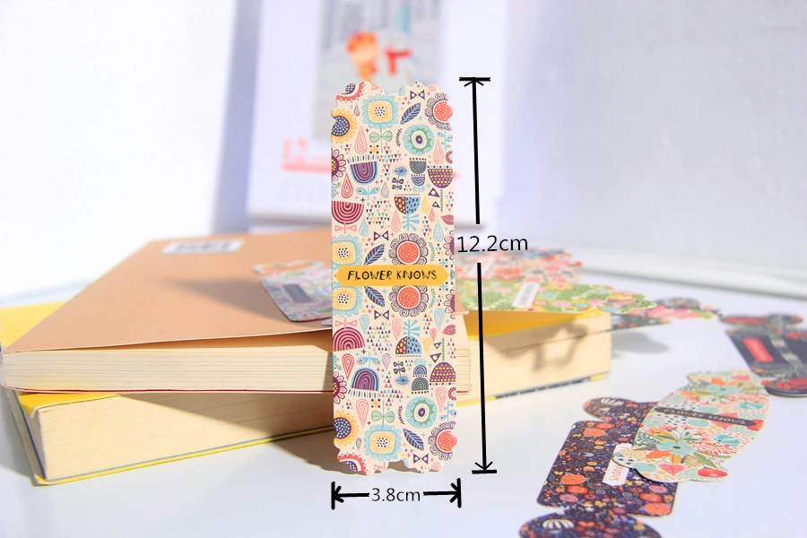 Бумага Закладка цветок знает геометрический мультфильм закладки для книг офисные и школьные принадлежности календари милые