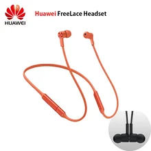 huawei FreeLace спортивный водонепроницаемый в уши Bluetooth для наушников, карты памяти металлический кабель Смарт Магнитный переключатель стробоскоп Быстрая зарядка