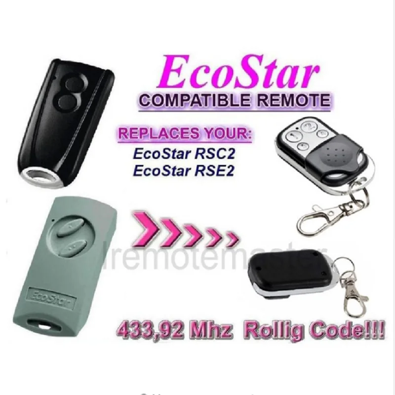 Ecostar RSC2 RSE 2 rolling код 433,92 копировальный аппарат MHz двери гаража дистанционное управление