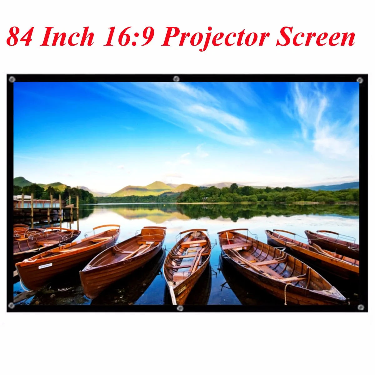 

Projector Screen 84 inch Projection Screen Wall Mounted Projection Screen Canvas 16:9 LED Projector Screen For Home Theater