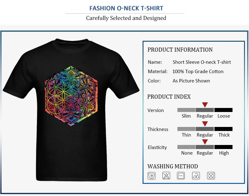Sacred Geometry Flower of Life Mandala Color 1_detail_black