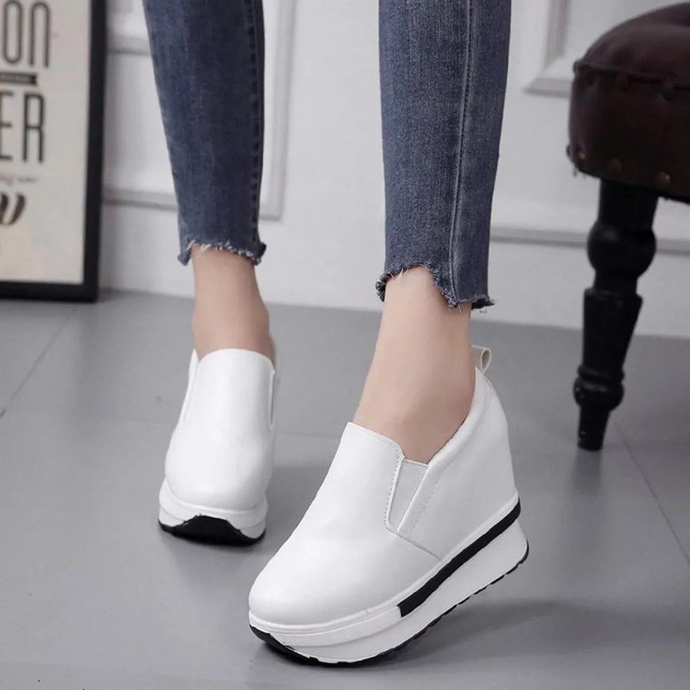 CAGACE shoes women Fashion Quality Women's Spring Flatform Shoes Solid Wild Round Toe Students Casual Shoes zapatos mujer