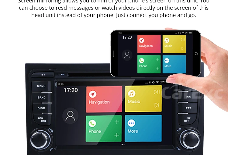 Sale 7 Inch Android  9.0 Car DVD Player For Audi/A4/S4 2002-2008 With Canbus Wifi FM/AM GPS Radio Multimedia Screen Navi Carplay 6