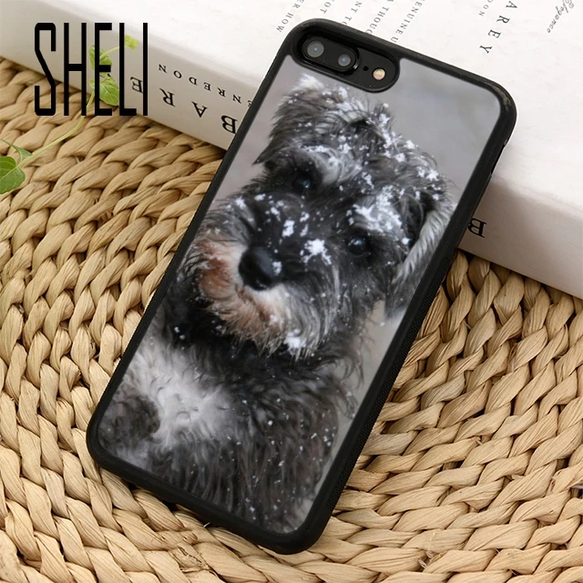 SHELI милый миниатюрный чехол для телефона Schnauzer Puppy iPhone 5 6 6s 7 8 plus 11 pro X XR XS max Samsung S7 edge