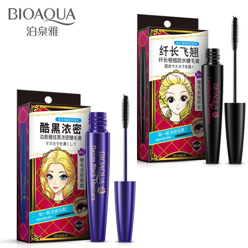 

BIOAQUA Quick Dry Waterproof Curling Lengthening Thick Mascara Eye Makeup Long Lasting Eyelashes Black Mascara Cosmetics