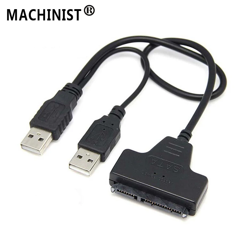 USB 2 0 to SATA 7 15 22pin Adapter Cables External Power 2 5 3 5