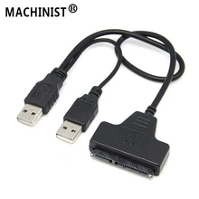 USB 2 0 to SATA 7 15 22pin Adapter Cables External Power 2 5 3 5