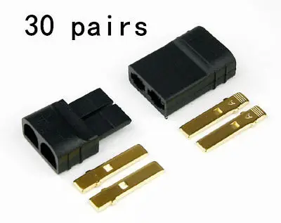 

30 пар Т-raxxas/T-RX Вилки LiPo/NiMH бесщеточный ESC Батарея RC разъем-TRXx10
