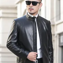 Кожаные пальто мужские Dusen Кляйн Роскошные овчины Короткая кожаная куртка качественная натуральная кожа плюс размер верхняя одежда 81y1601