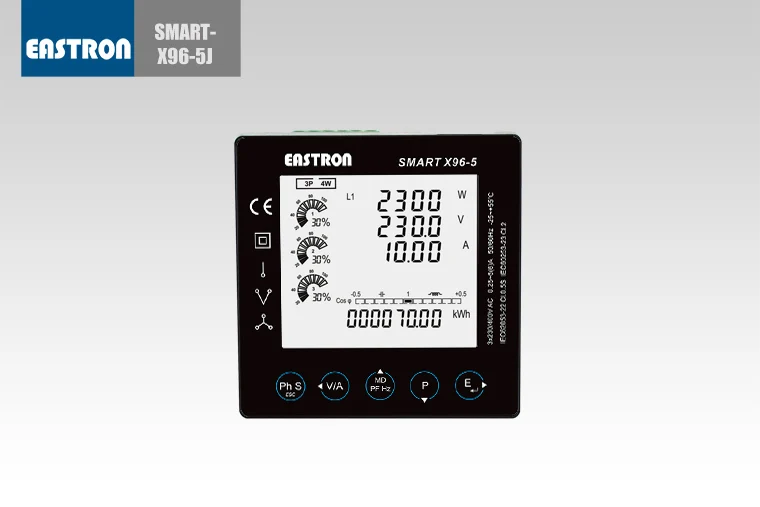 Умный X96-5J трехфазный многофункциональный счетчик энергии с Modbus, измерение кВтч, кВтч, кВт, kv, кВА, P, PF, Hz, dmd, V, A, THD