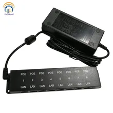 PoE для камеры безопасности с 60 Вт адаптер переменного тока 8 портов 100 Мбит/с Мощность через Ethernet Инжектор для Hikvision IP Сетевая камера WiFi cam
