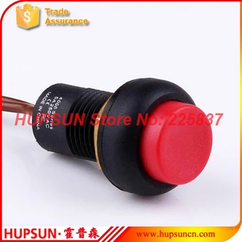 

10pc waterproof high head red button 12mm momentary push button switch starter non-locking button switch with wire