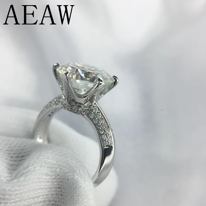Diamond Ring 9mm Round Moissanite In Carats AEAW Carat Ct 9mm